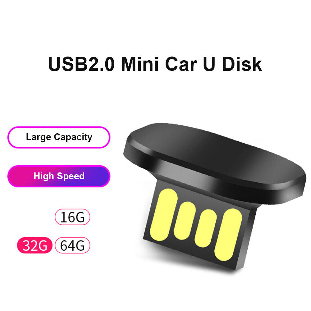 Car USB2.0 Mini Flash Disk Pendrive Auto SUV Waterproof USB Drives (16GB)