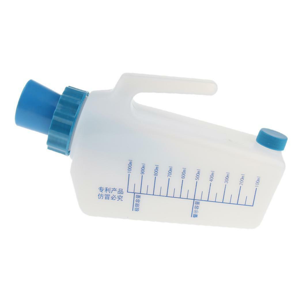 1000ml  Reusable  Pee Urinal Bottle w/Screw  Car Travel