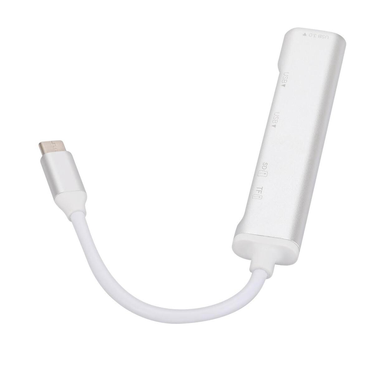 USB C Docking Station USB C Dongle with 2x USB 2.0 Compact for Home Travel