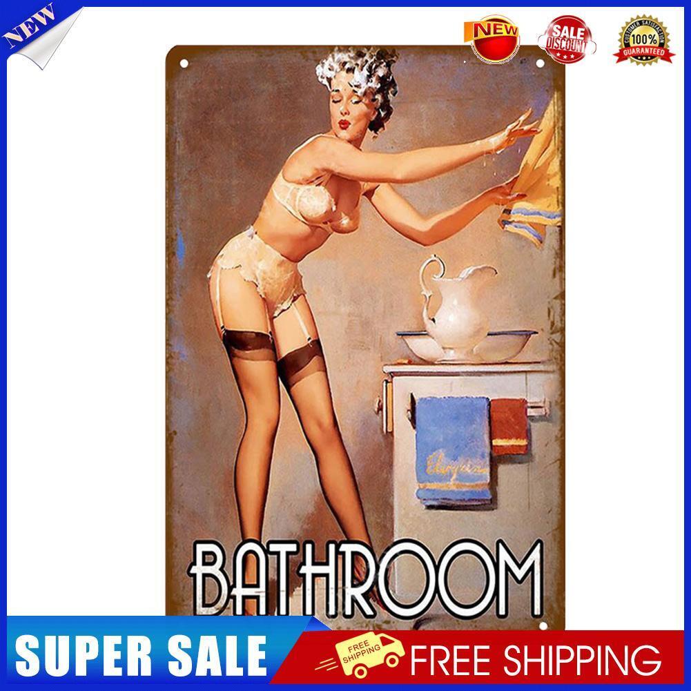 Person Sheet Metal Drawing Metal Painting Tin Wall Poster for Bedroom (4)