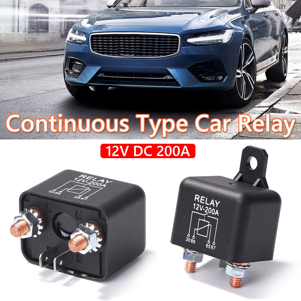 200A 12V DC Split Charge Winch Relay for Car Van Boat 4 Pin Normally Open