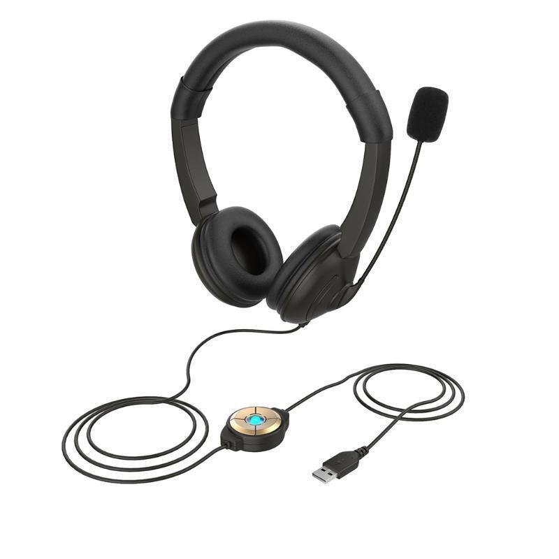Telephone Traffic Headset USB Noise Cancelling Headset With Adjustable Volume