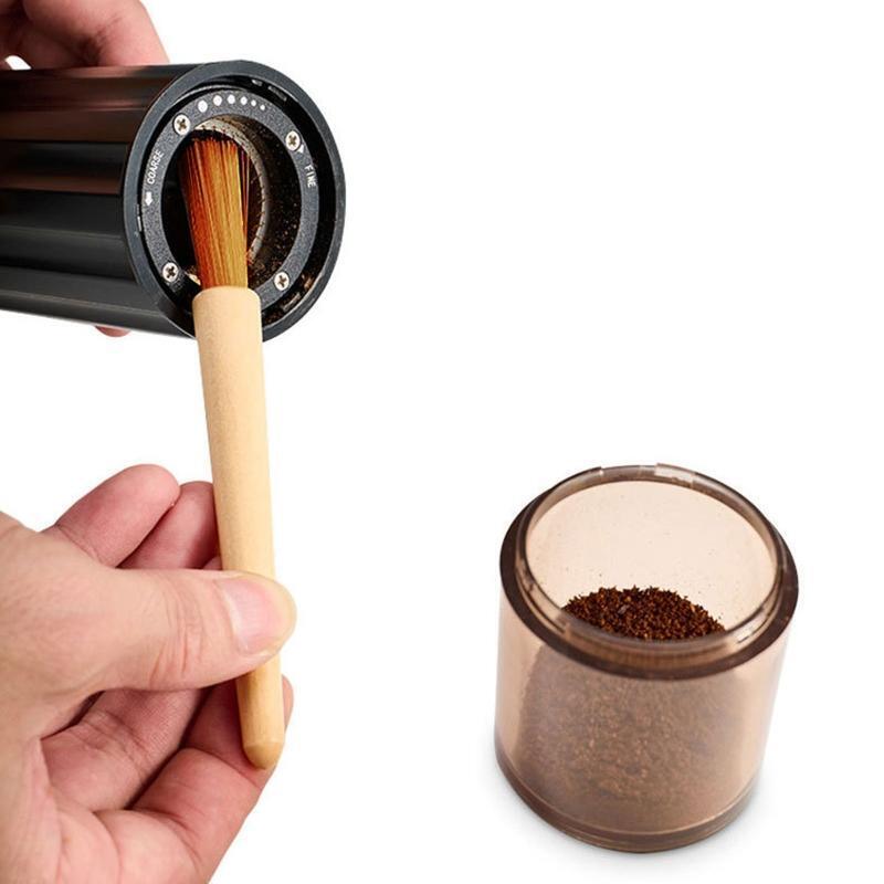 Solid Wood Coffee Brush Grinder Coffee Powder Cleaning Brush for Cleaning