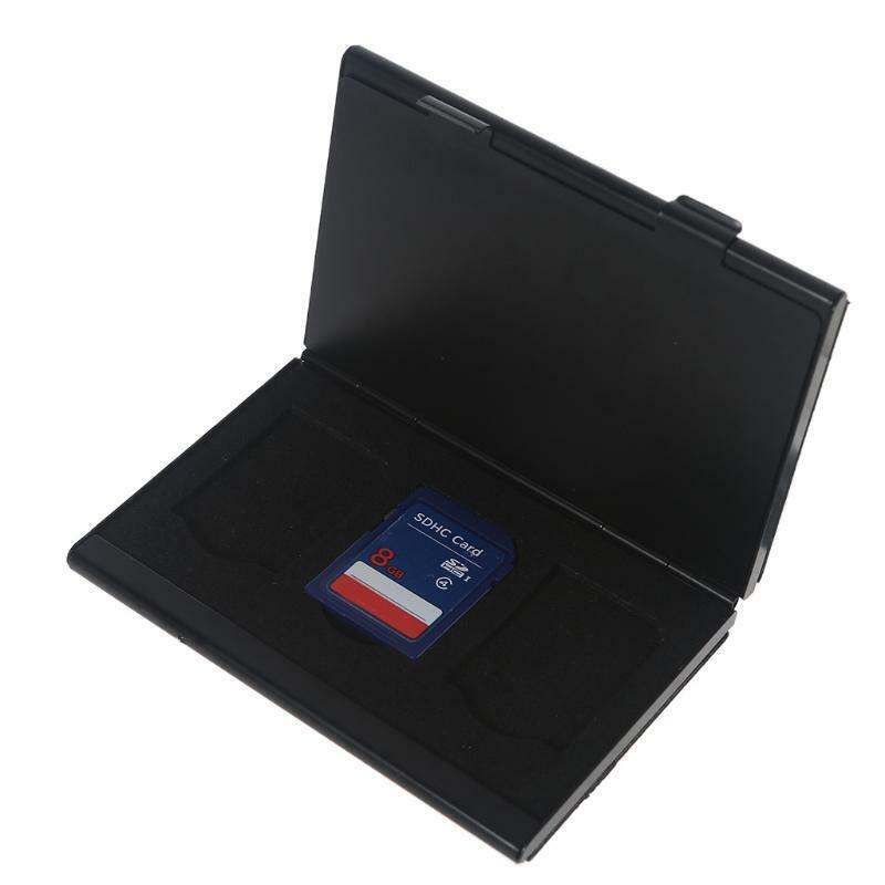 Portable Game Card Case 5-Slot Metal Memory Card Box Carrying Holder Organizer