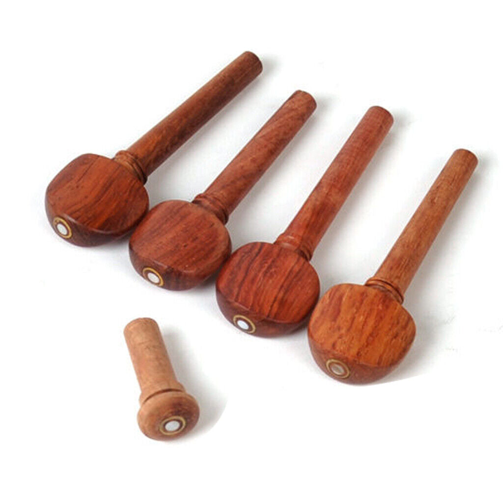 Set of 4/4 Violin  Accessory Chin  Tuning Pegs Tailpiece & Tunings