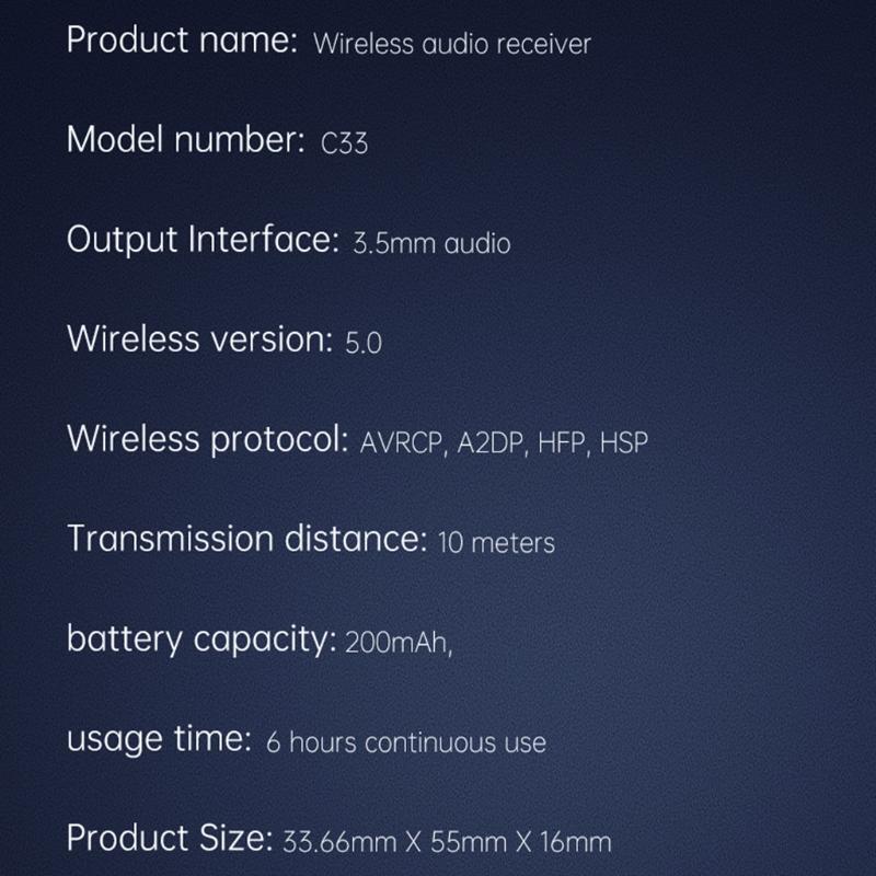 Solid Wireless Bluetooth-compatible Receiver Easy Control 10M Operation Range