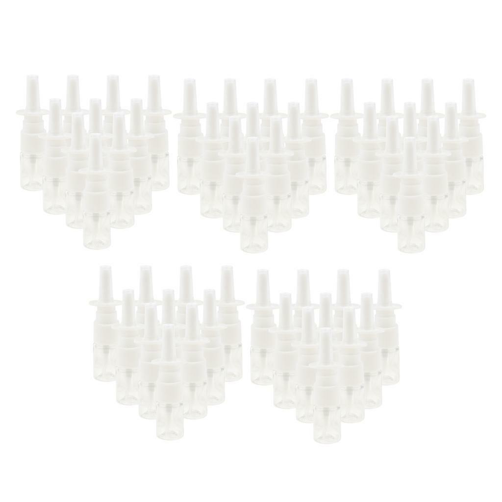 50Pcs 5ml Empty Nasal Spray Bottles Sprayers Water  Container Clear