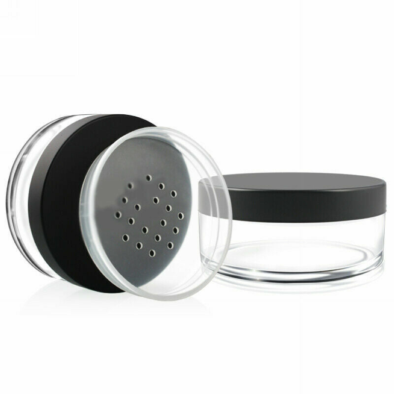 Refillable 50g Plastic Loose Powder Jar Sifter Empty Cosmetic Makeup Container