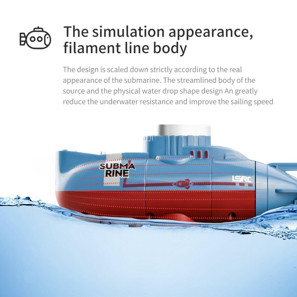 2  Mini RC Submarine 0.1m/s  USB Charging Watercraft  for