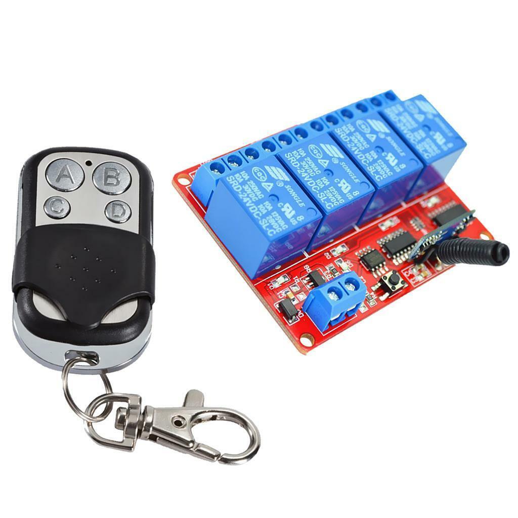 22.5-24V 4CH   Remote Control Switch Transmitter+Receiver 30m