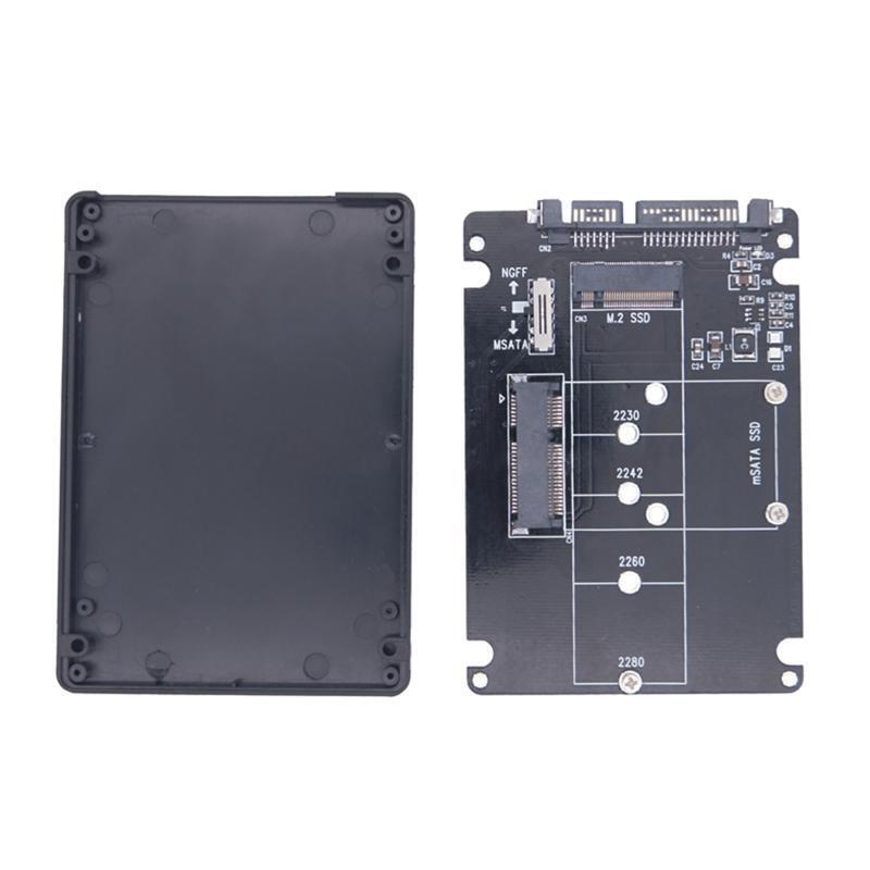 M.2 Ngff MSATA 2-in-1 to Sata Serial Port Adapter Support Full Size with B Key