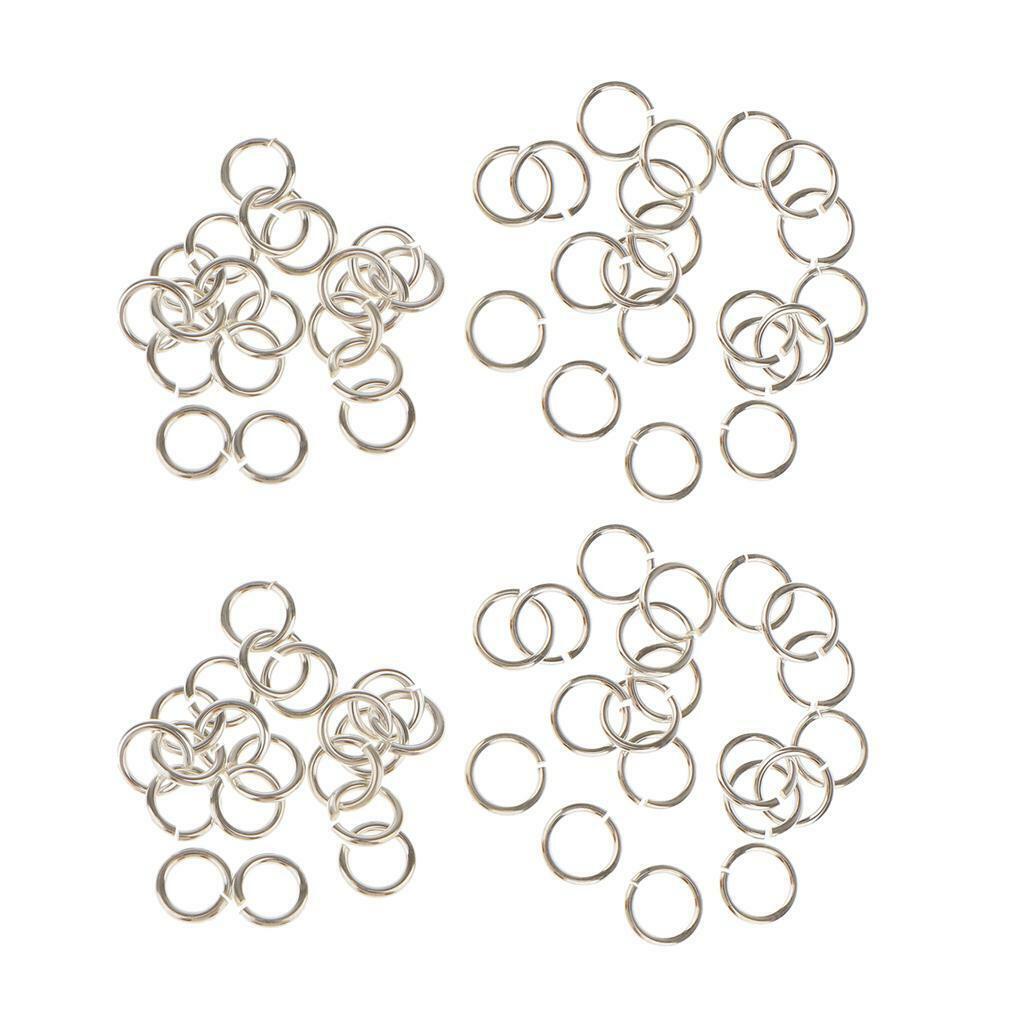 80  DIY Sterling  Jump Rings 6mm Split Rings Connector Loops