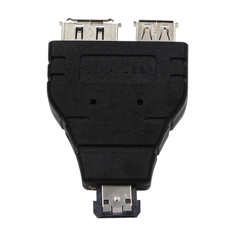 Power ESATA To ESATA+USB 2 in 1 Converter Connector Support 5V 12V for HDD Drive