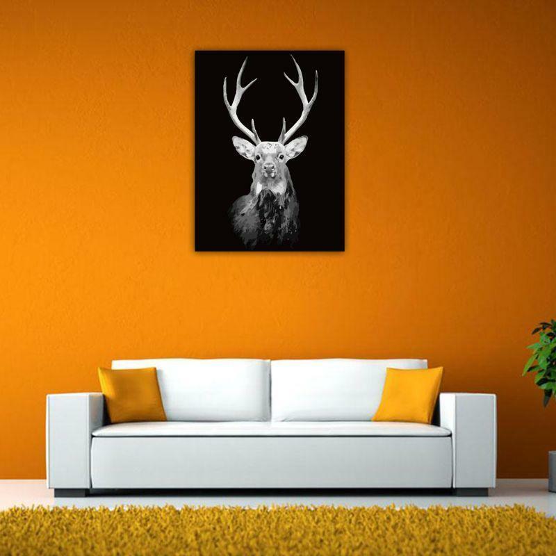 Grey deer Paint by Number Kits 16 x 20 inch Canvas DIY O il Painting