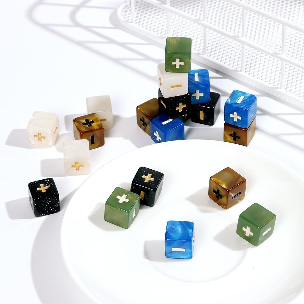 Operation Dice Board Game Accessories Two-color Dices Plus and Minus Dice