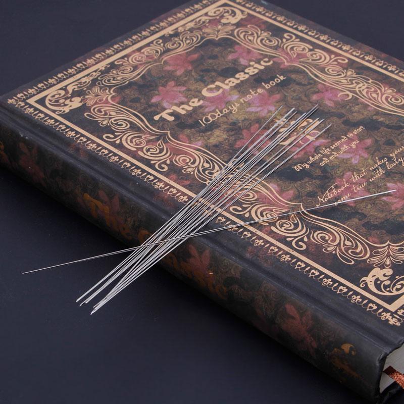 10x Big Eye Curved Beading Needles For DIY Bracelet Necklace Stringing 125x0.6mm