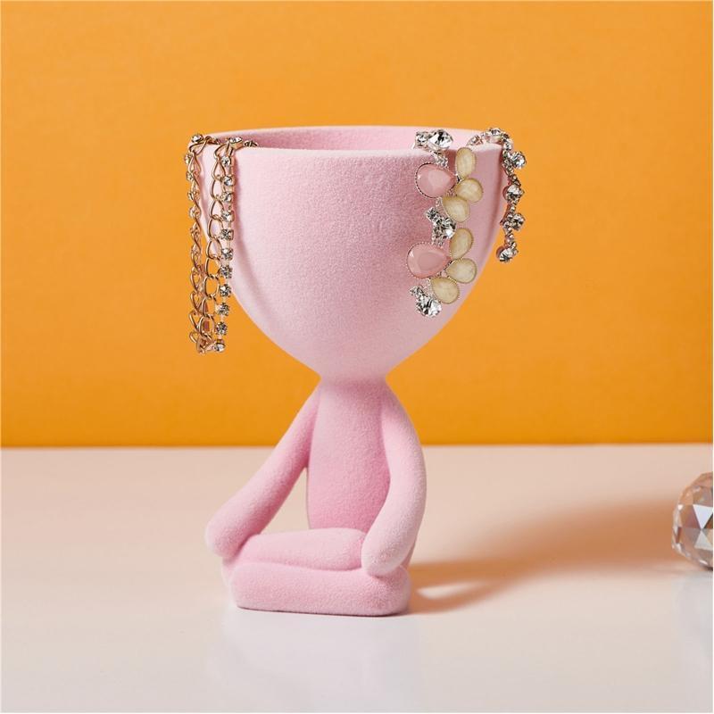 Cartoon Lipstick Ring Holder Jewelry Case Decorative Cosmetic Storage Display