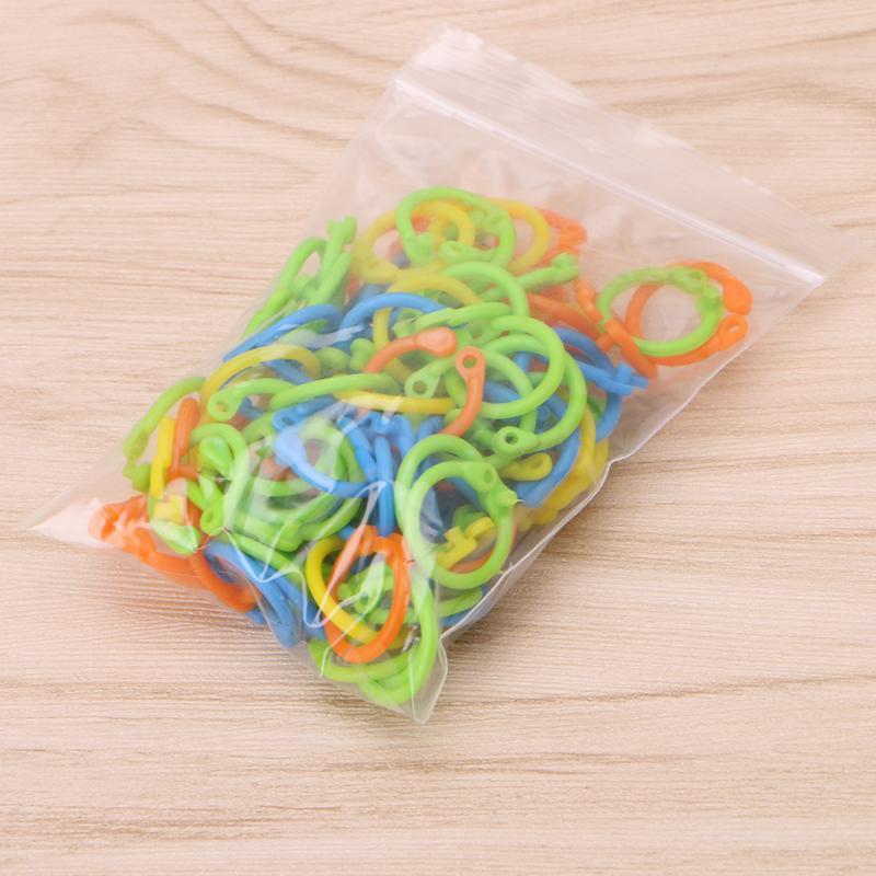 100Pcs Colorful Knitting Stitch Markers Crochet Locking Tool Craft Ring Marker