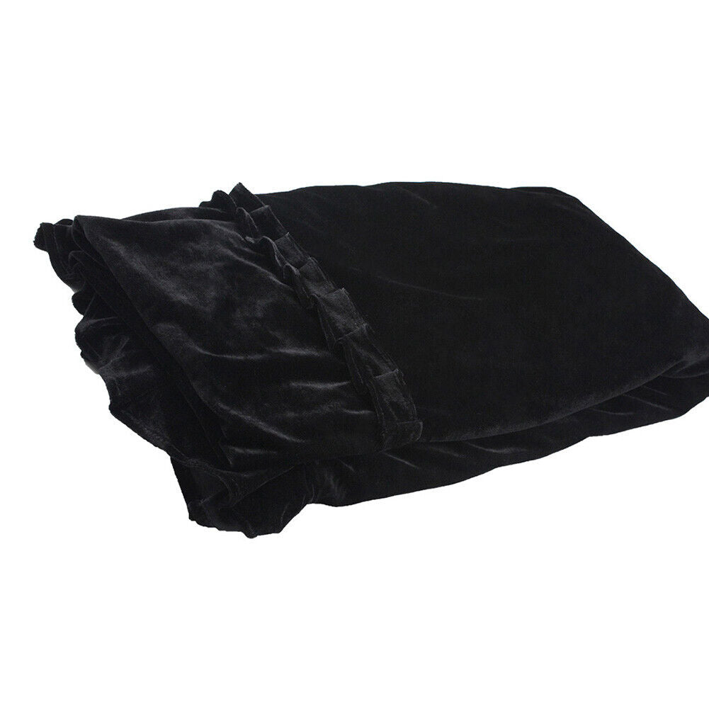 Pleuche Upright Piano Cover Full Piano Dust-proof Covers Cloth (Black)