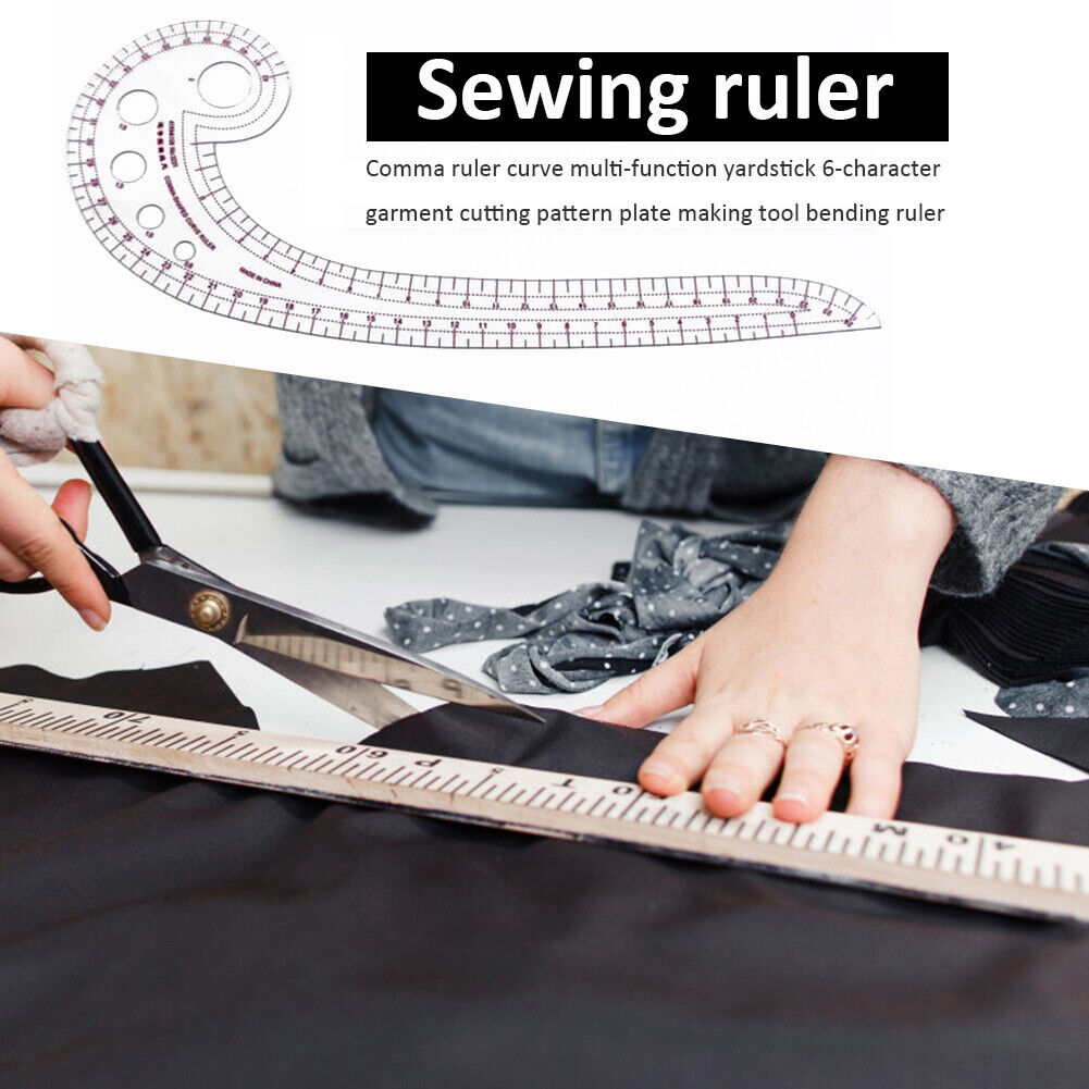 Plastic Transparent Tailor French Curve Sewing Ruler Comma Shaped Rulers