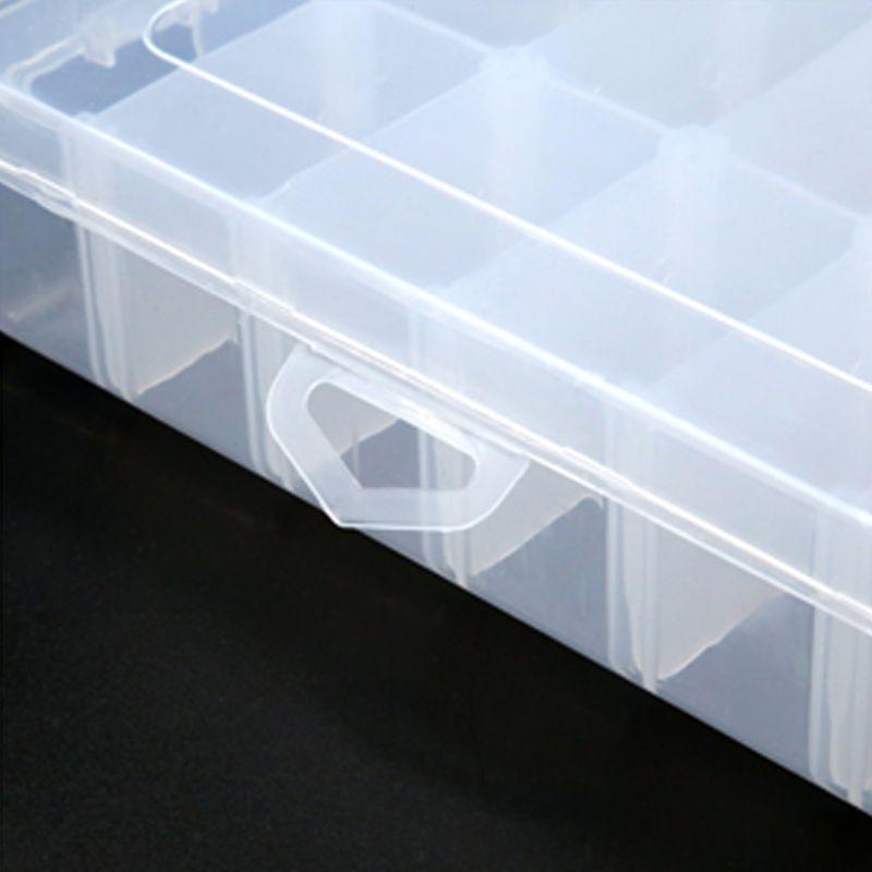 36 Grid Plastic Storage Jewelry Box Organizer Container with Adjustable Dividers