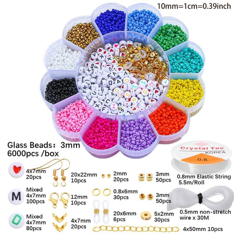 Crafts Elastic String Cord Bead Craft Kit Set Bracelet Beads for Jewelry Making