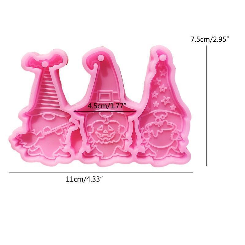Santa Claus Little Dwarf Keychain DIY Epoxy Craft Necklace Keychain Jewelry Mold