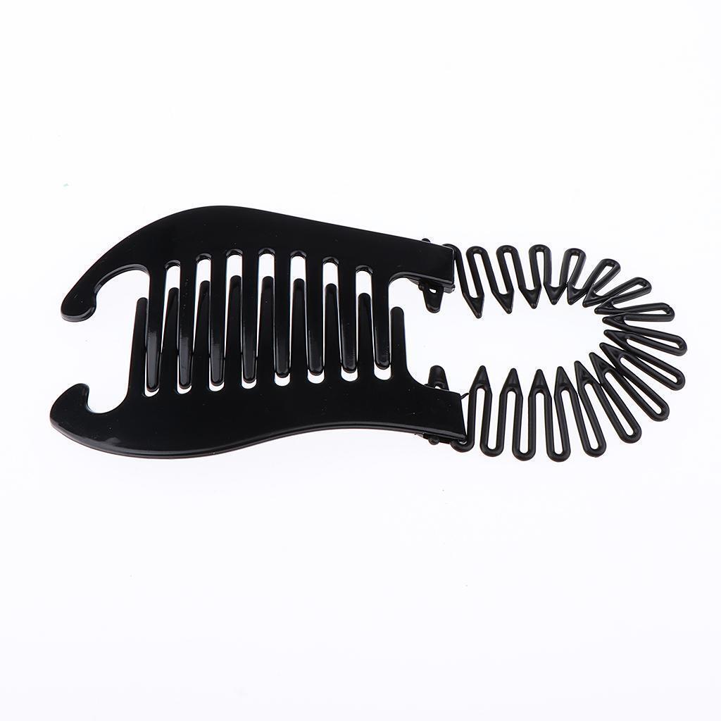6pcs Hairstyling Clip Bun Donut Twist Braid Ponytail Maker Accessories Black