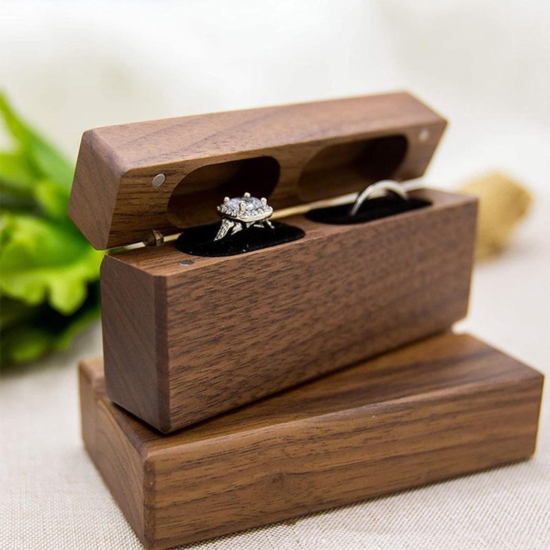 Premium Ring Box Proposal Wedding Engagement Decorative Holder Modern Jewelry