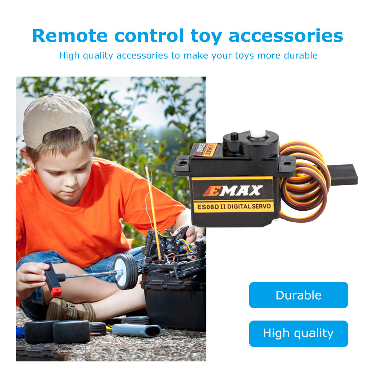 EMax ES08MD II RC Car 8.6g Plastic Gear Digital Servo Kits for Axial SCX24