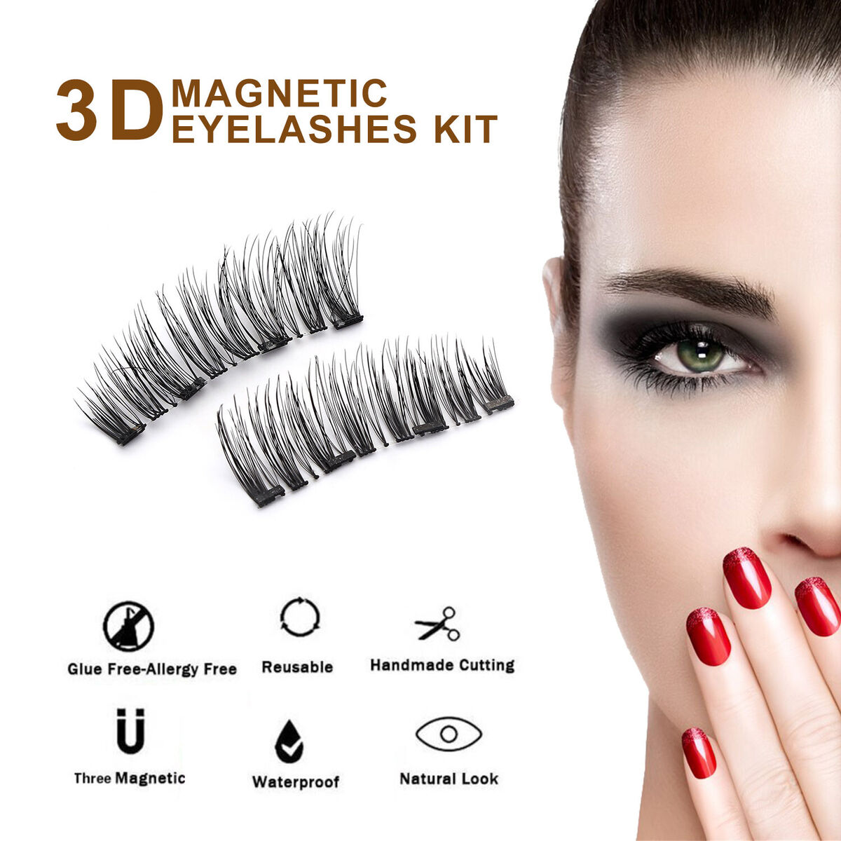 Eyelashes Magnetic Lashes Without Eyeliner No Glue No Liquid Eyeliner Needd