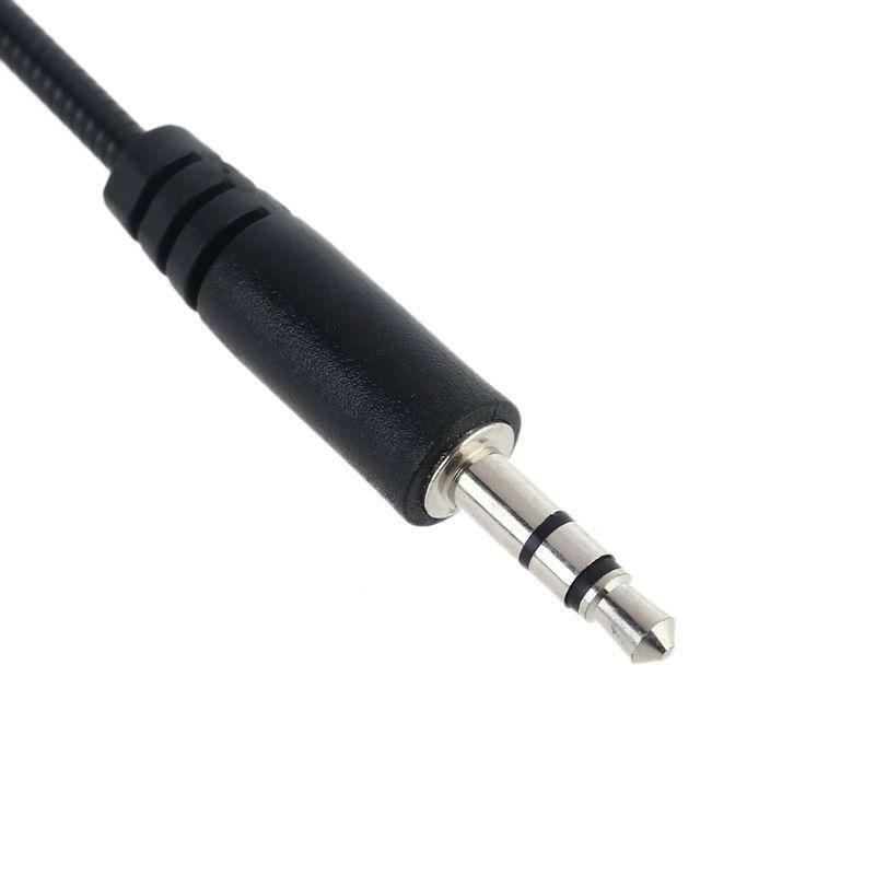 2pcs Headset 3.5mm Microphone Bendable Gaming Mic For Smart Phone PC Recording