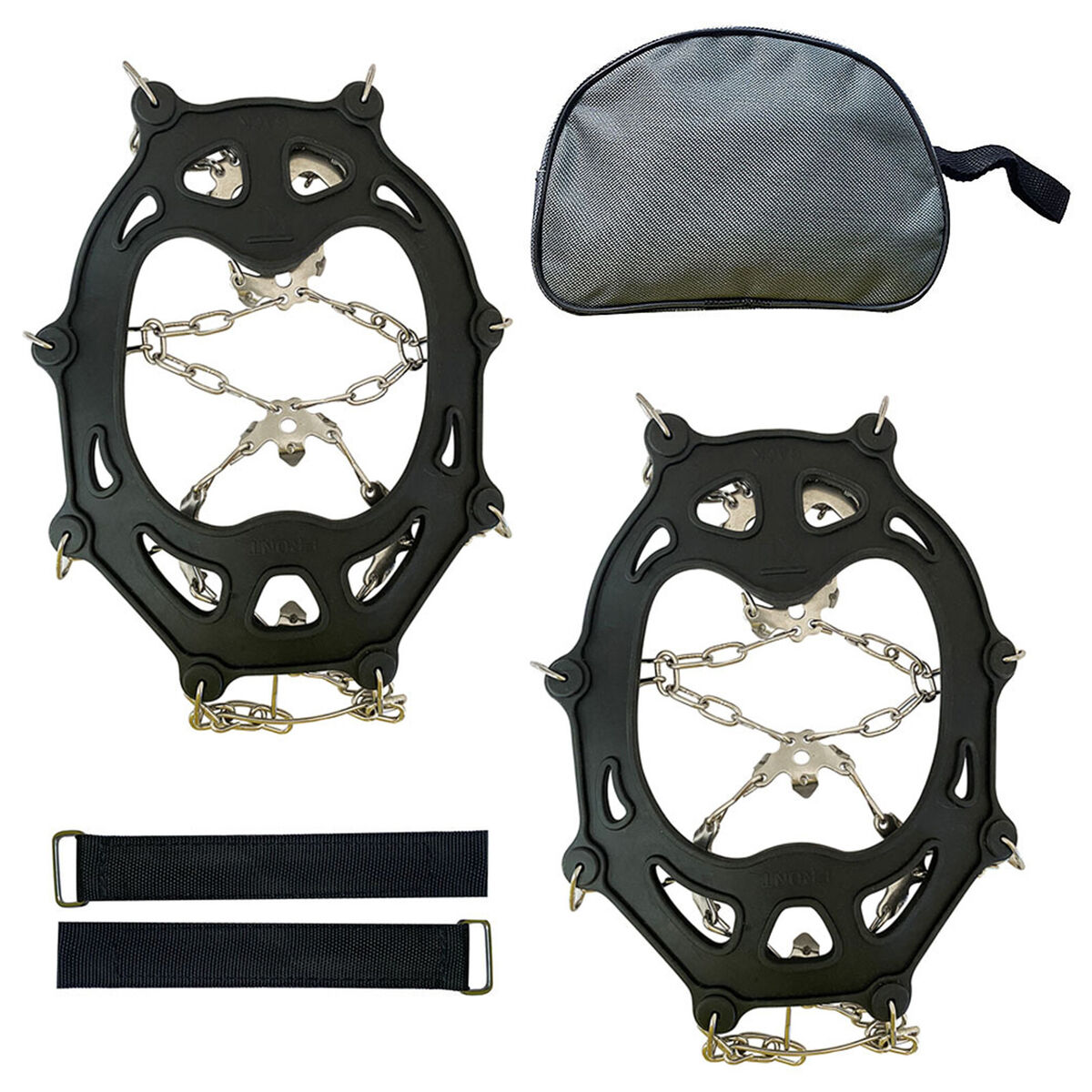 Spikes Crampons with 19 Teeth, Ice Snow Grips Cleats Anti Slip for Walking