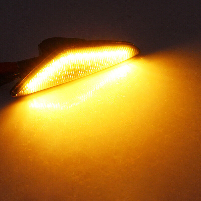 2pcs Black Lens LED Side Marker Light Lamp Fit For BMW X3 X5 X6 E70 E71 E72 F25