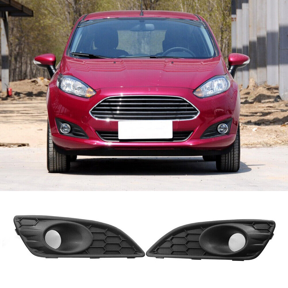 1 Pair Front Bumper Light Grill Fog Lamp Lower Grille for Ford Fiesta 13-17