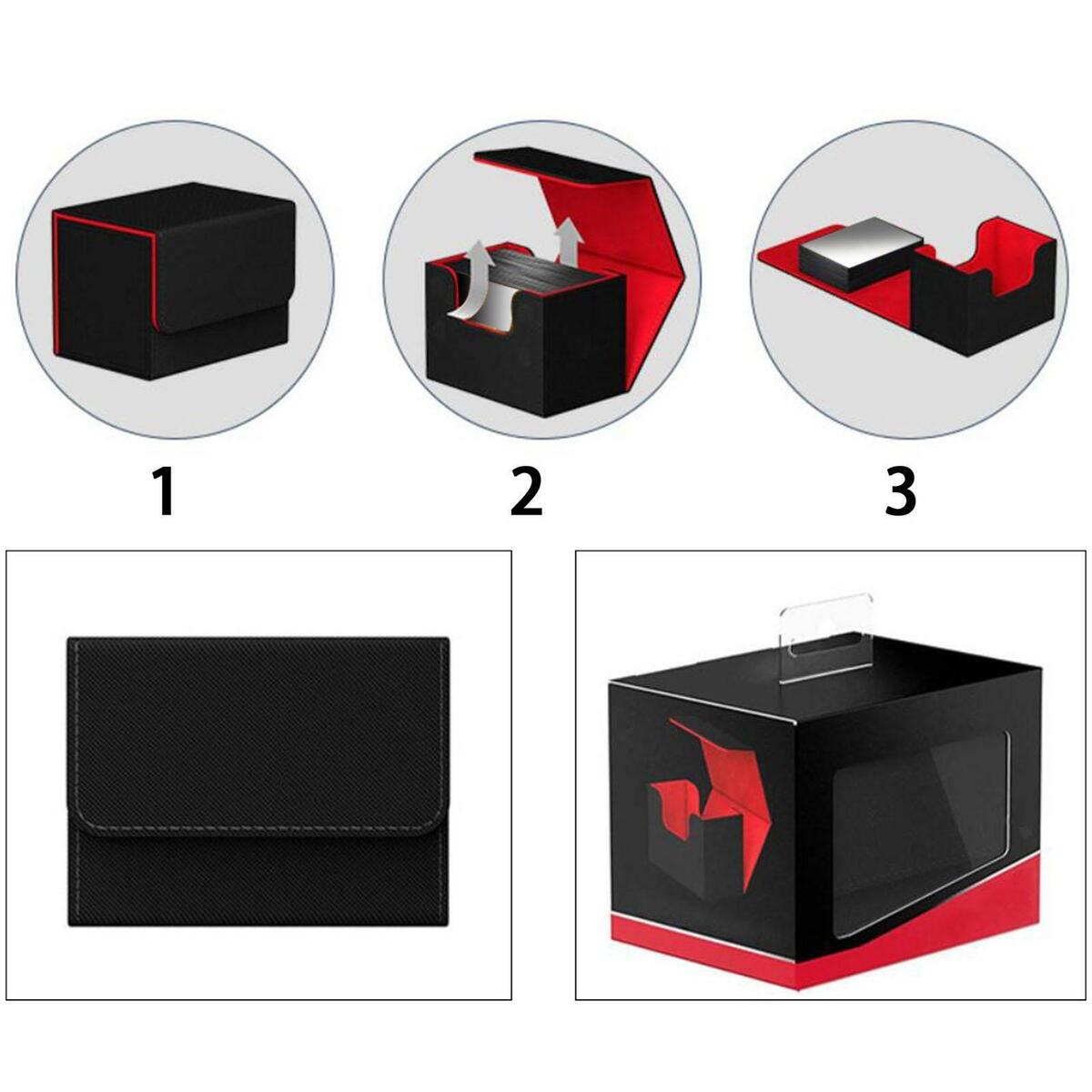 2x 2pcs Durable Trading Card Deck Box Holder Display Organizer for TCG