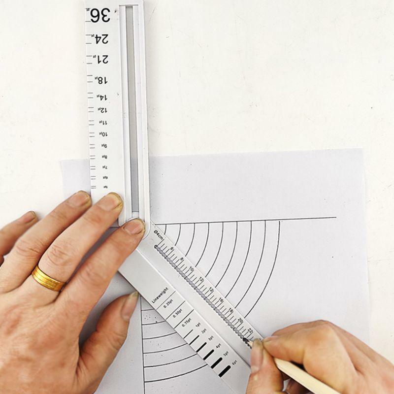 Compass Metal Multifunctional Drawing Circle Tool Ruler Painting Professional