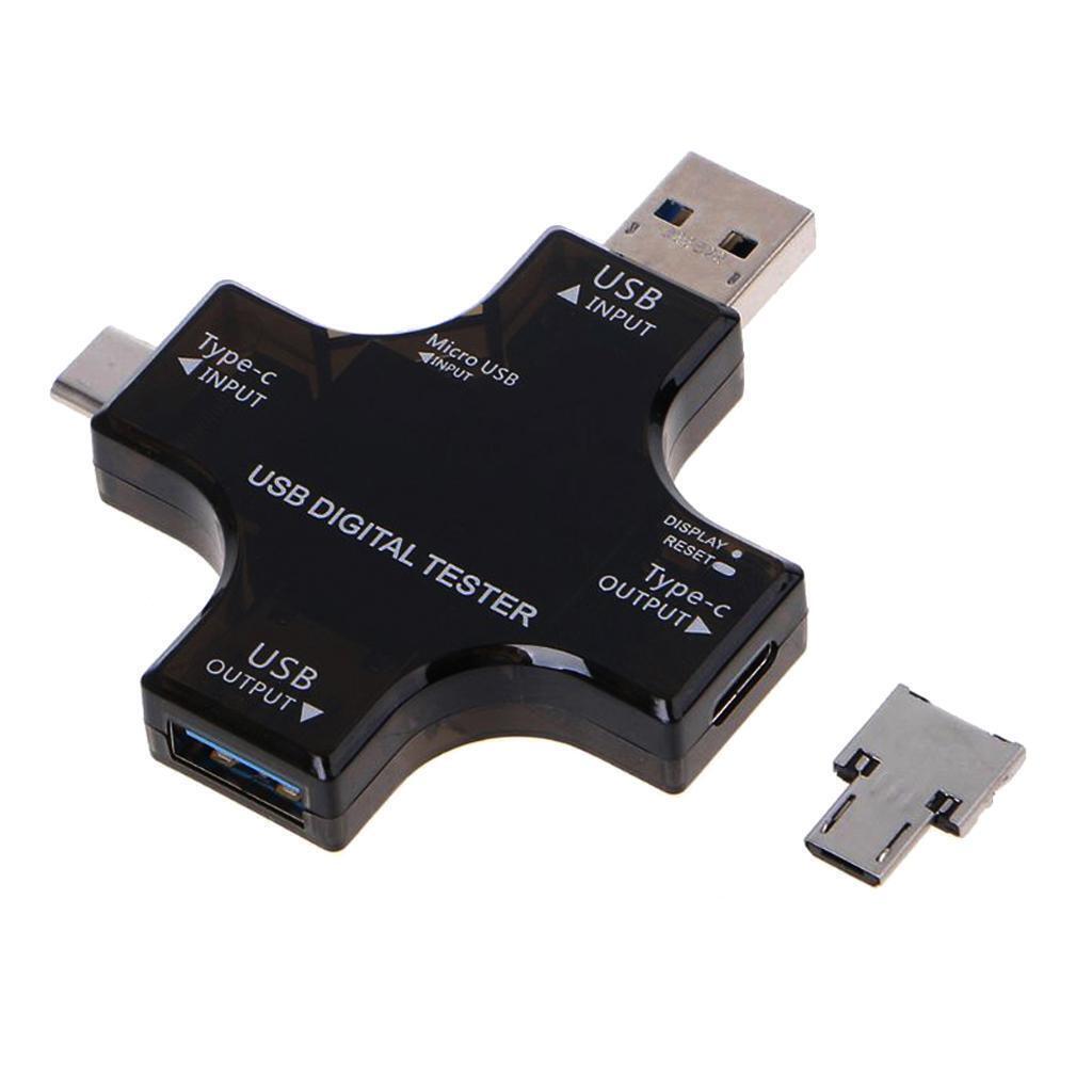 Usb Power Meter Testers, Multi Functional 2In1 TypeC Usb , Lcd Digital