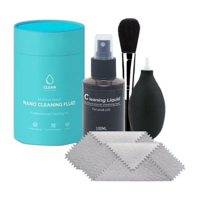 5 in 1 Professional DSLR CCD Lens Cleaning Kit with 100ml Nano Cleaning Fluid