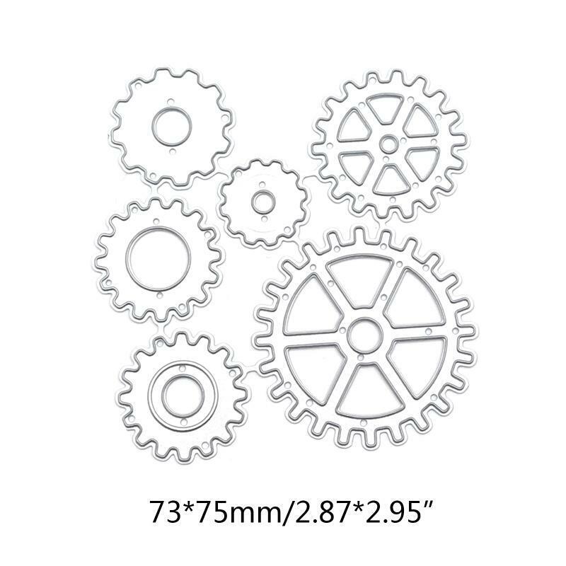 Puzzle Embossed Gear Template Carbon Steel Cutting Dies DIY Scrapbooking cards