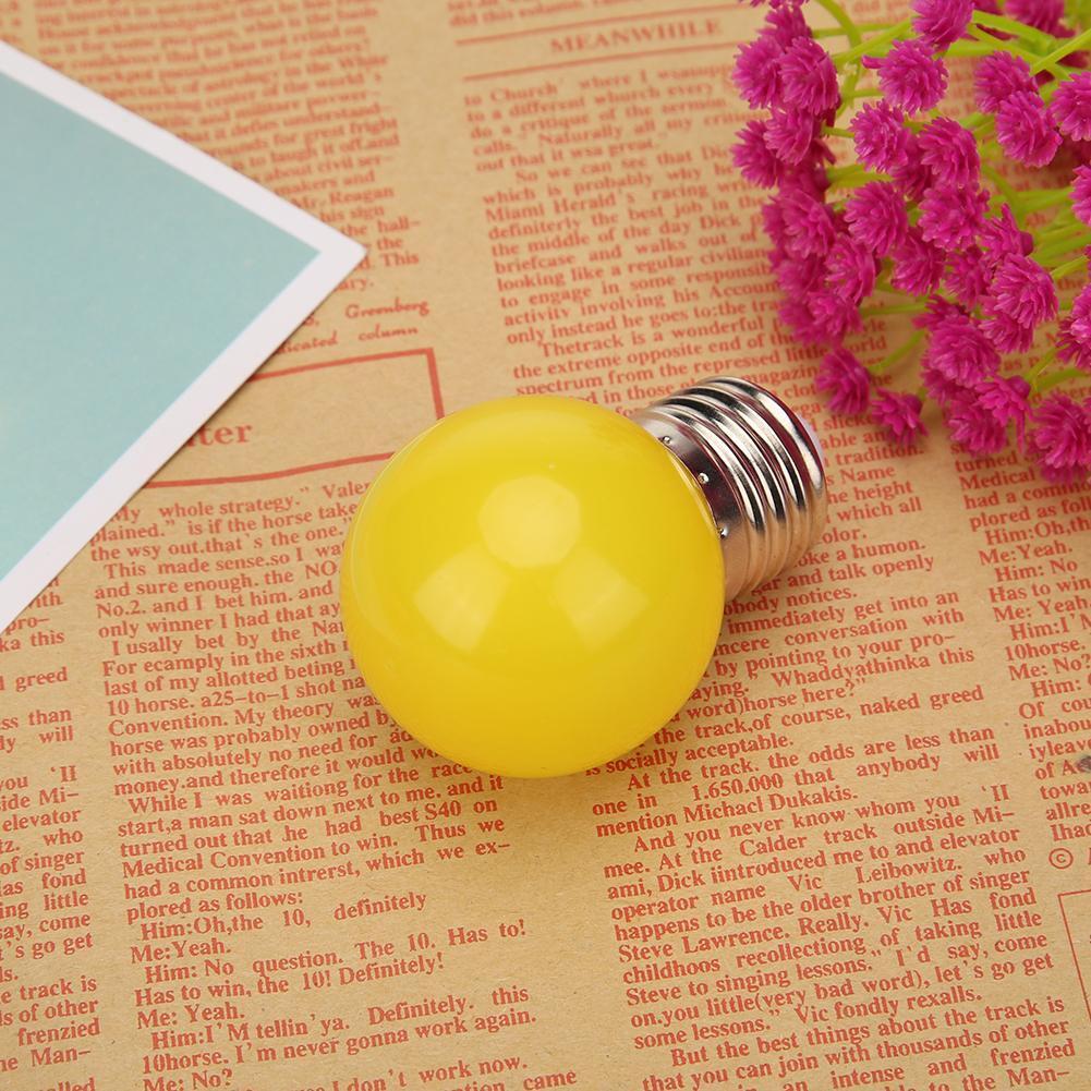 Colorful Globe Light Bulb E27 3W SMD2835 LED Lamp Bar Home Decor (Yellow)
