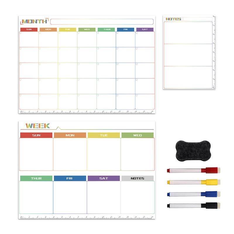 Magnetic Whiteboard Kit Daily Weekly Monthly Planner Notes Fridge Magnet Drawing