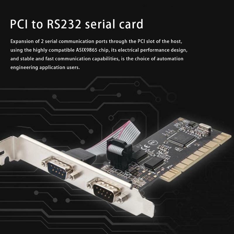 PCI Express Card Adapter Converter RS232 Serial Port Expansion Card for Computer