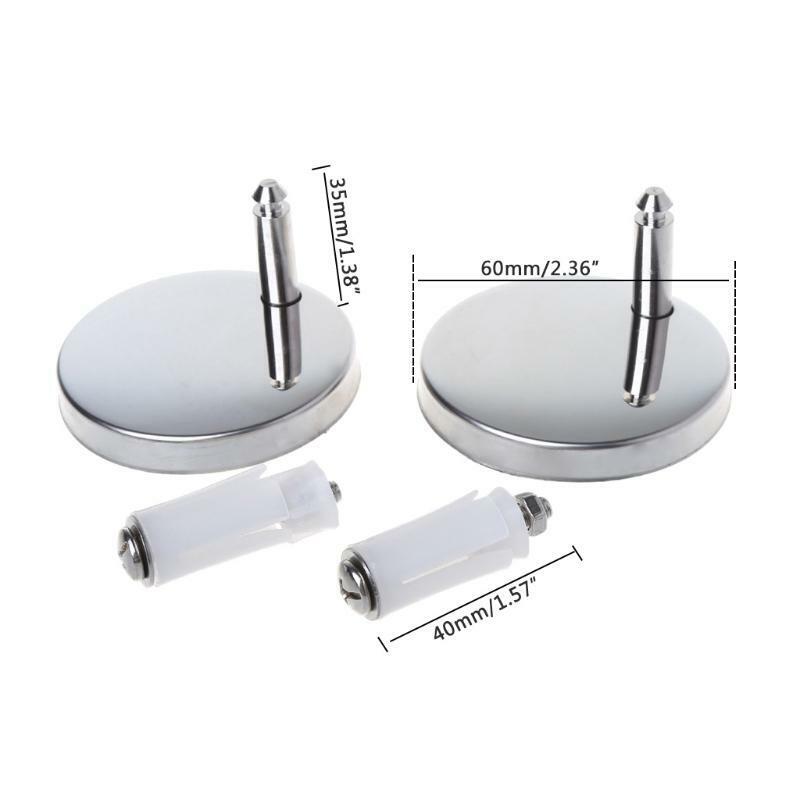 2Pcs/set Top Fix WC Toilet Seat Hinges Fittings Quick Release Cover Hinge Screw