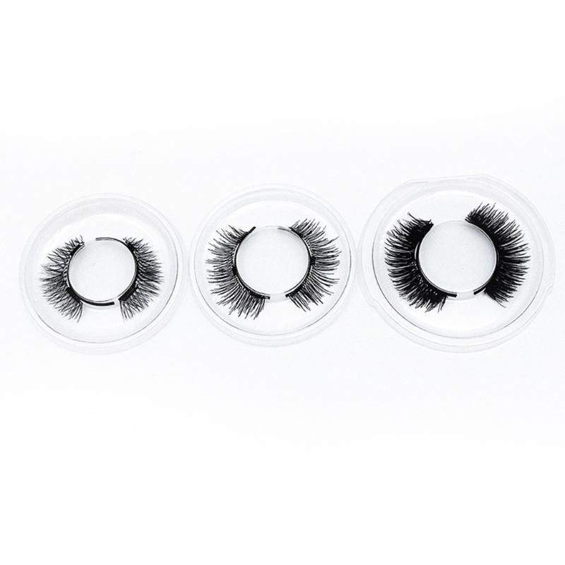 3 Pairs Natural Look False Lashes Set Waterproof Magnetic Eyelashes Kit with Box