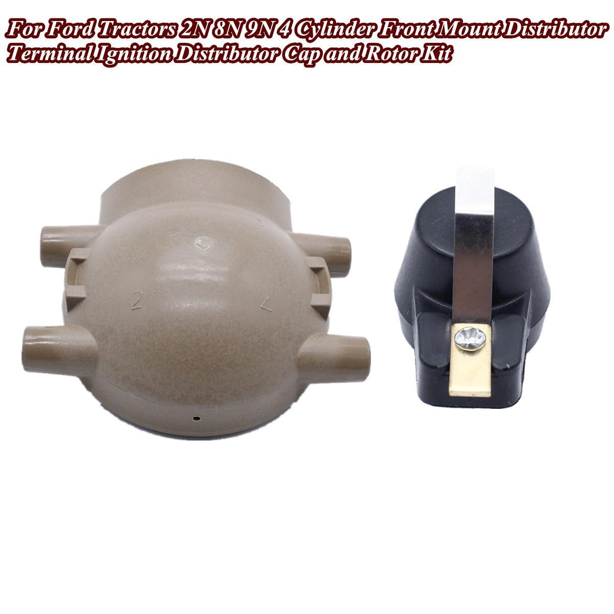 Terminal Ignition Distributor Cap & Rotor Kit Ford Tractors 2N 8N 9N 4 Cylinder