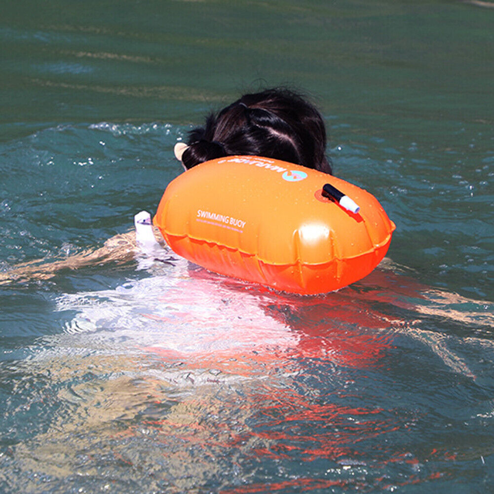 Inflatable Swimming Float Air Dry Bag PVC Buoy Water Sport Bag (Orange)