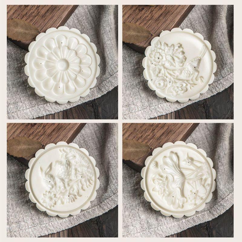 Mooncake Mold 125g Flower Shape Stamps Set Handmade Mother's Day Mother DIY Food