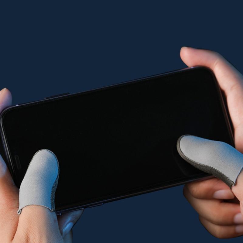 1 Pair Gaming Finger Sleeve Cases for Mobile Games Anti-Sweat Fingertip Covers