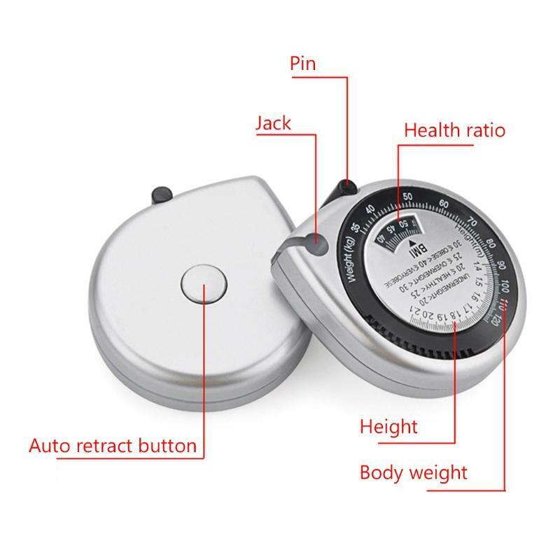 150cm/60inch Body Calculator BMI Measuring Tape w/ Ergonomic Design for Camping